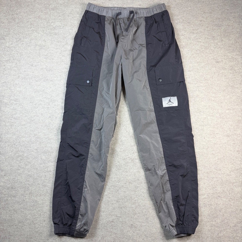 Jordan Flight Mens Cargo Jogger Pants Grey Charcoal Colorblock CV3174-010 Size M